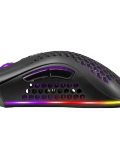 DEFENDER BEZDRÁTOVÁ MYŠ GM-709L WARLOCK RF RGB 2400DPI 8P, 5 REŽIMŮ PODSVÍCENÍ, DĚROVANÁ 52709