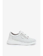 Dámské Kožené Sportovní Boty Vinceza 79532 Bílé