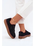 Semišové Dámské Tenisky Daniel Lopez SS2D4006 Černé