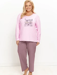 3657 DÁMSKÉ DLOUHÉ PYŽAMO SOLENE 2XL–4XL