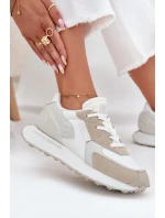 Dámské Kožené Sneakersy Big Star OO274563 Hi-Poly System Bílé