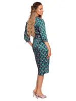 M668 Zavinovací šaty s potiskem - model 1 M668 Zavinovací šaty s potiskem - model 1