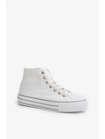 Zateplené Dámské Tenisky Na Platformě Bílé Zateplené Dámské Tenisky Na Platformě Bílé