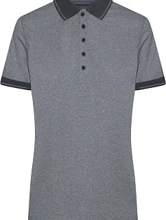 Daiber JN 705 Dámské žerzejové melírované polo 02.0705 black melange/black