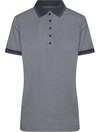 Daiber JN 705 Dámské žerzejové melírované polo 02.0705 black melange/black