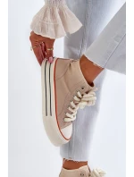 Dámské tenisky na platformě béžové Aineri