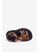 Dívčí sandály s ozdobným detailem pantera Serina