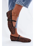 Baleríny s páskem imitace semiše leopard Camoria Baleríny s páskem imitace semiše leopard Camoria