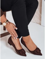 Dámské semišové hnědé baleríny FashionStreet ZY1053
