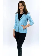 Modrá dámská bunda s kapucí (DL011)