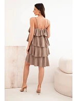 Dámské šaty na ramínka s volánky mini fango