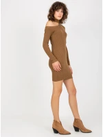 Dámské šaty NM SK NG 2315 světle hnědé Dámské šaty NM SK NG 2315 světle hnědé