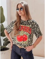 Dámské oversize strakaté tričko ZESTSTYLE šedé FashionStreet RY2842