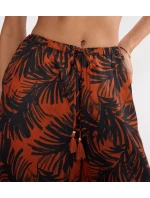 Summer Satin Trousers - BROWN - TRIUMPH BROWN - TRIUMPH