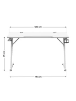 Herní stůl Huzaro Hero 2.5 White RGB