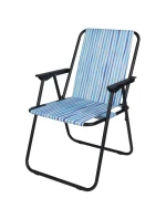 TURISTICKÉ SEDADLO S OPĚRKOU 52x44x75CM SKLÁDACÍ MODRÁ LINIE