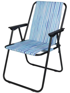 TURISTICKÉ SEDADLO S OPĚRKOU 52x44x75CM SKLÁDACÍ MODRÁ LINIE