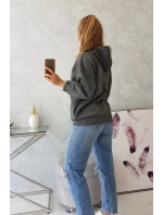 Mikina s kapucí v grafitové barvě Mikina s kapucí v grafitové barvě