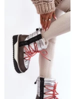 Šnekové Dámské Na Tlusté Podrážce Veganské D.Franklin DFSH371006 Stříbrné Šnekové Dámské Na Tlusté Podrážce Veganské D.Franklin DFSH371006 Stříbrné