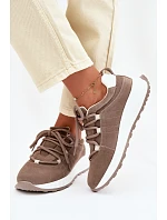 Dámské kožené semišové tenisky Hnědé Bemela