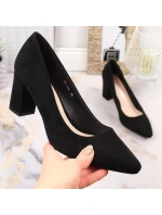 Sergio Leone W SK403A černé semišové lodičky na jehlovém podpatku Sergio Leone W SK403A černé semišové lodičky na jehlovém podpatku