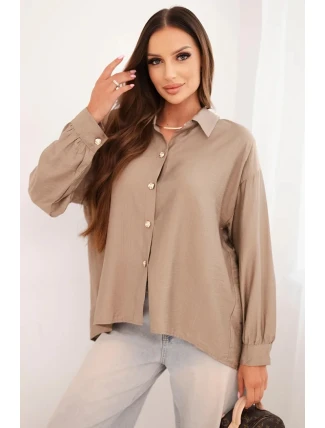 Dámská elegantní košile z viskózy s ozdobnými knoflíky fango