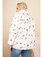 Dámská jarní bunda Plus Size s drobným květinovým vzorem fango