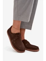 Dámské polobotky typu barefoot z přírodního semiše Zazoo – čokoládové