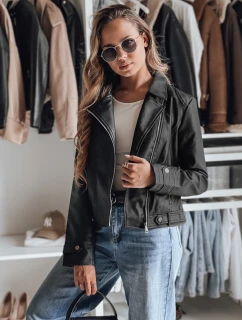 Dámská kožená bunda DARKGLORY black FashionStreet TY4963