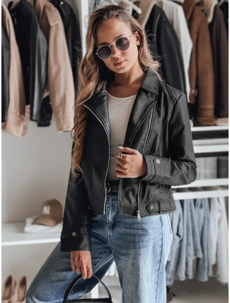 Dámská kožená bunda DARKGLORY black FashionStreet TY4963