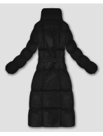 Černá dlouhá dámská zimní bunda s páskem (5M3327-392) Černá dlouhá dámská zimní bunda s páskem (5M3327-392)