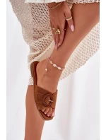 Klasické Dámské Plážové Pantofle Béžové Scazze Klasické Dámské Plážové Pantofle Béžové Scazze