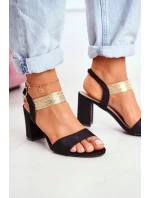 Dámské Sandály Na Podpatku Semišové Černé Enjoy Dámské Sandály Na Podpatku Semišové Černé Enjoy