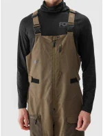 Pánské snowboardové kalhoty se šlemi 4FAW23TFTRM346-81S hnědé - 4F Pánské snowboardové kalhoty se šlemi 4FAW23TFTRM346-81S hnědé - 4F