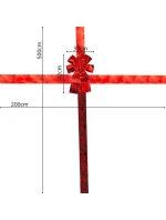 Závěs na dveře 33x42 cm červená stuha