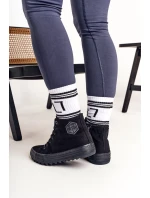 Dámské Vysoké Tenisky Na Velké Podrážce BIG STAR FF274244 černé Dámské Vysoké Tenisky Na Velké Podrážce BIG STAR FF274244 černé