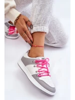 Dámské klasické dvoušněrovací tenisky bílo-šedé Jella