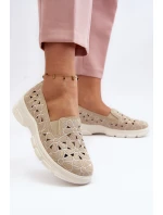 Dámské bebíčkové boty v béžové barvě Emilei