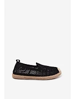 Dámské krajkové espadrilky z látky Černé Candessa Dámské krajkové espadrilky z látky Černé Candessa