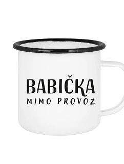 BABIČKA MIMO PROVOZ - bílý plecháček 350 ml
