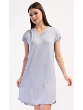 Dámská noční košile s krátkým rukávem Vločka