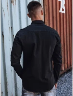 Pánská džínová košile černá FashionStreet DX2586