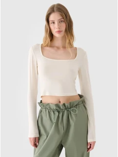 Dámské hladké tričko s dlouhým rukávem 4F 4FRSS24TLONF499-11S