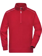 Daiber JN 895 Pracovní mikina s 1/4 zipem - Solid 02.0895 red Daiber JN 895 Pracovní mikina s 1/4 zipem - Solid 02.0895 red