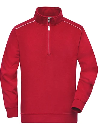 Daiber JN 895 Pracovní mikina s 1/4 zipem - Solid 02.0895 red Daiber JN 895 Pracovní mikina s 1/4 zipem - Solid 02.0895 red