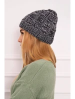 Fleecová čepice Melisa K241 šedá+černá