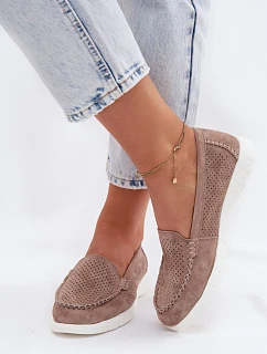 Dámské Mokasyny Vinceza Béžové z přírodního semiše