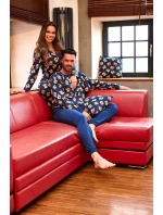 Cornette pyžamo 482/459 Teddy 5 délka/r Vánoce S-2XL dámské rozepínací