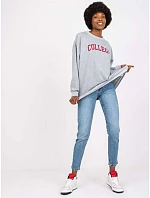Dámská mikina oversize College grey melange (7649) Dámská mikina oversize College grey melange (7649)