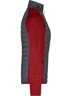 Daiber JN 741 Dámská pletená hybridní bunda 02.0741 red melange/anthracite melange